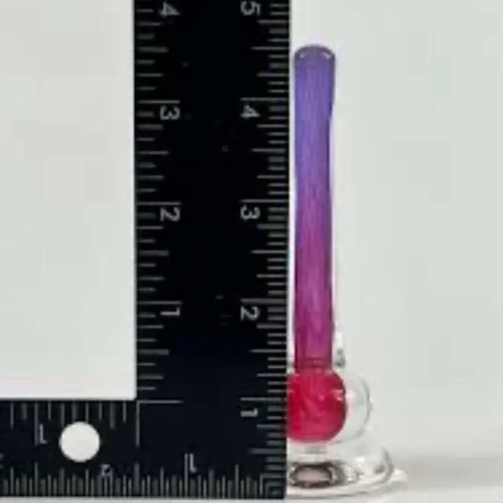 Ring Holder By Lukian Glass Studio Hand Blown By Elegant Pink Glass Ornament